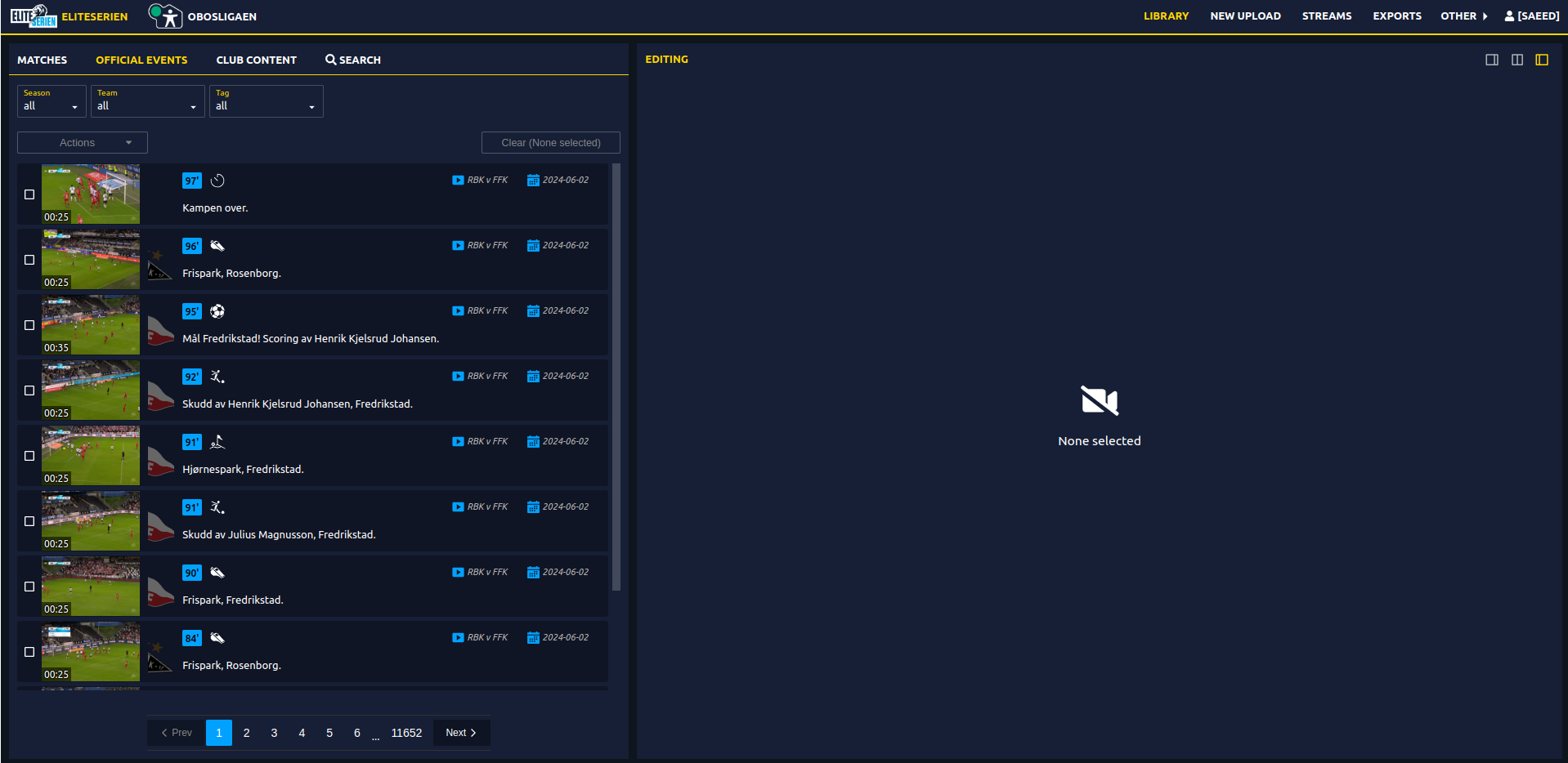 Navigate to Official Events