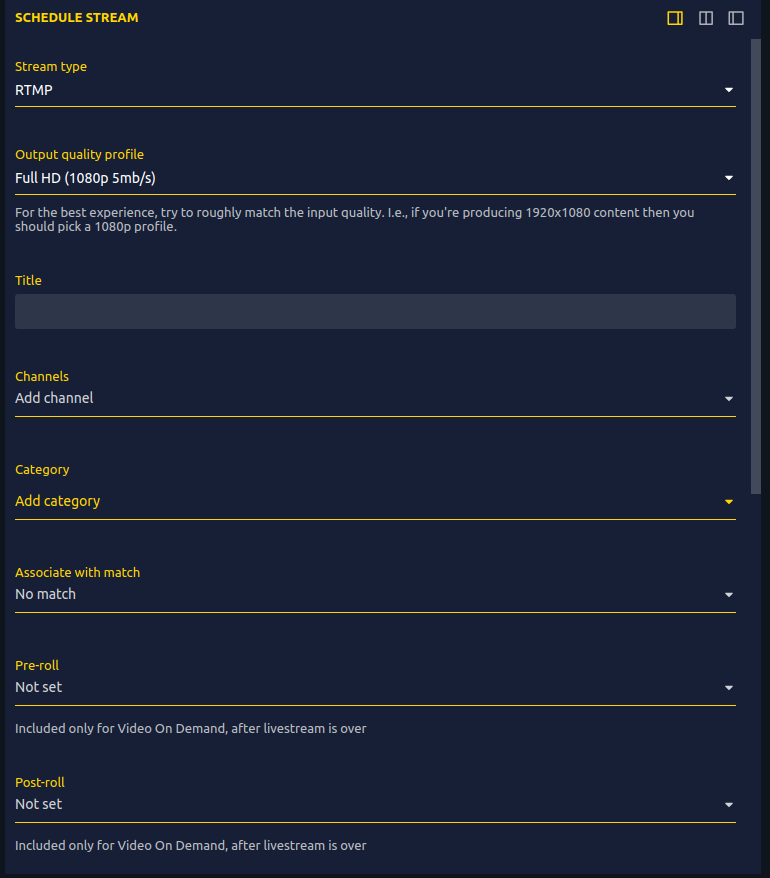 Creating a New Stream