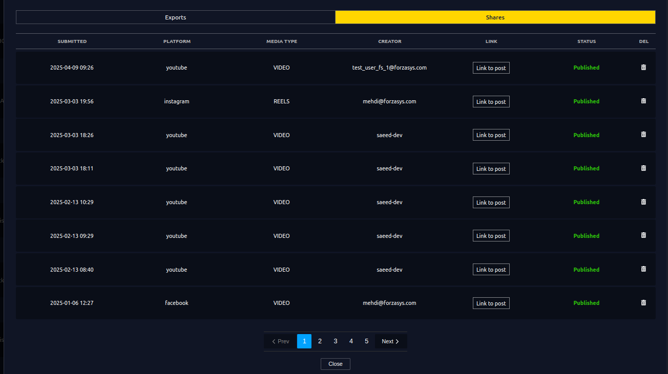 Share Table Screenshot