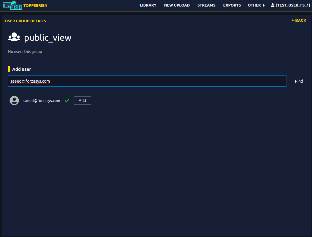 Add User to Group Snapshot
