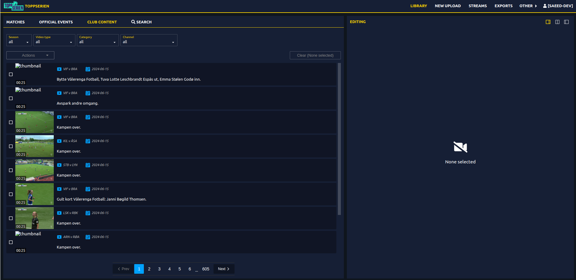 Navigate to Official Events