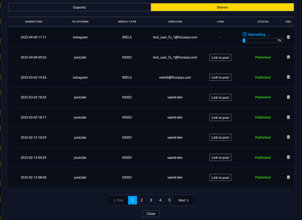 Share Table Screenshot