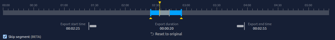 Skip Segment Timeline